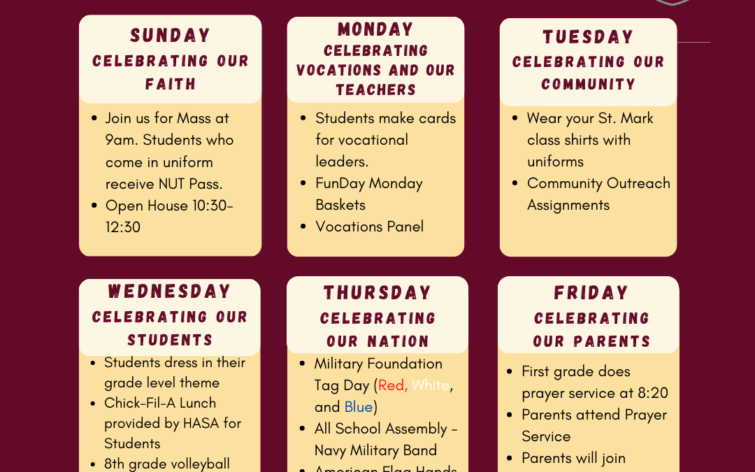 Catholic Schools Week 2023 1/29-2/3