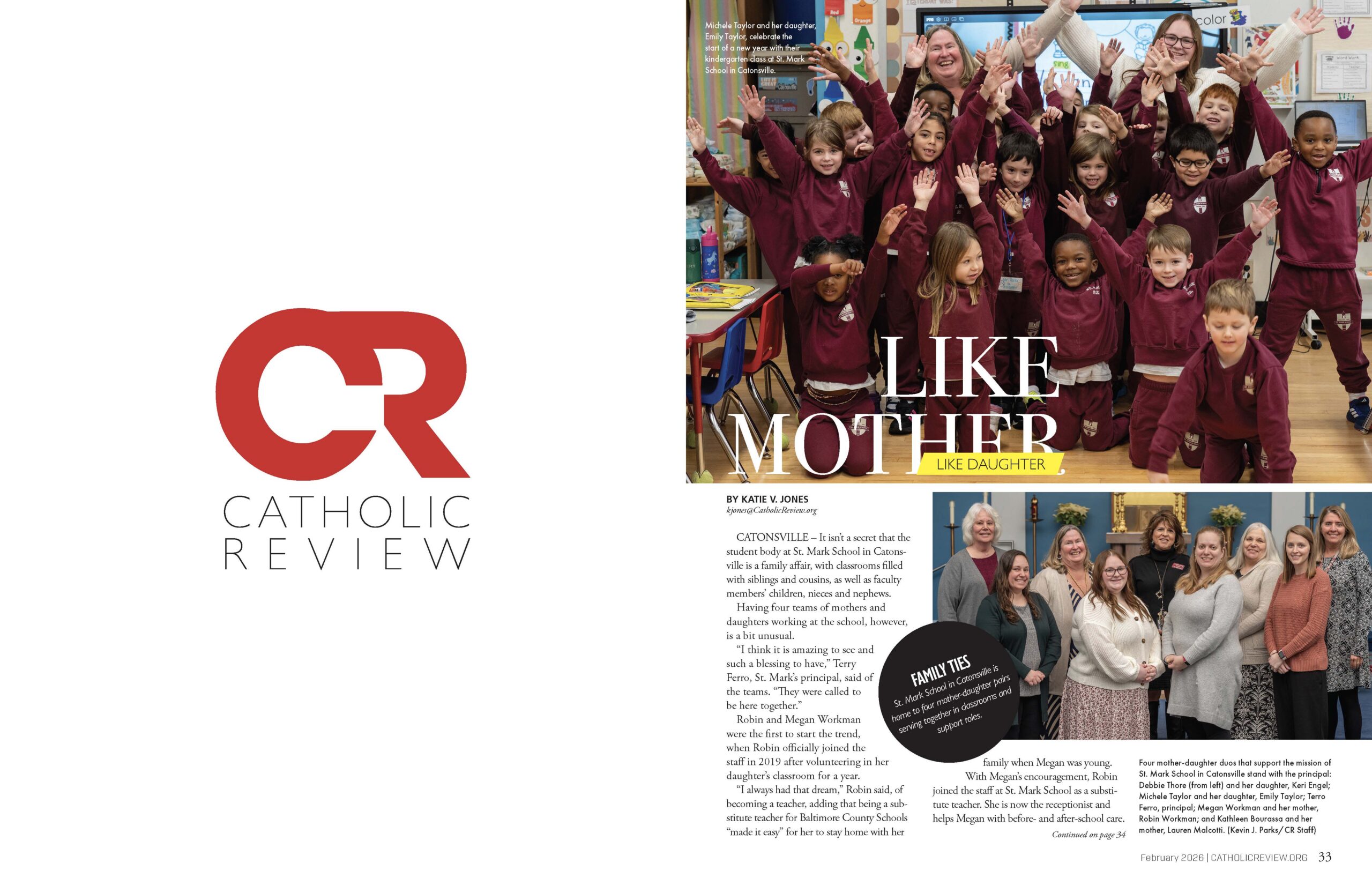 Four Mother and Daughter Teams Serve Side by Side at St. Mark School